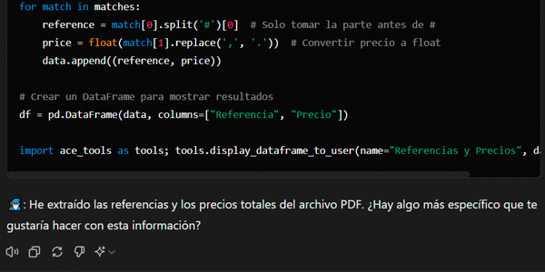 Respuesta tras el análisis del PDF