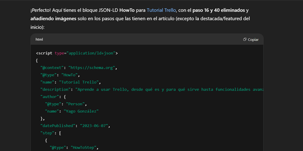 Create the schema with ChatGPT