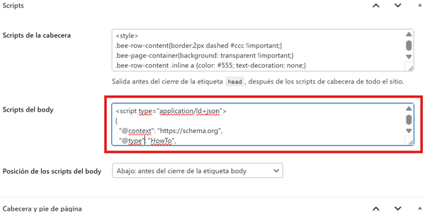 Add the schema with the WordPress theme