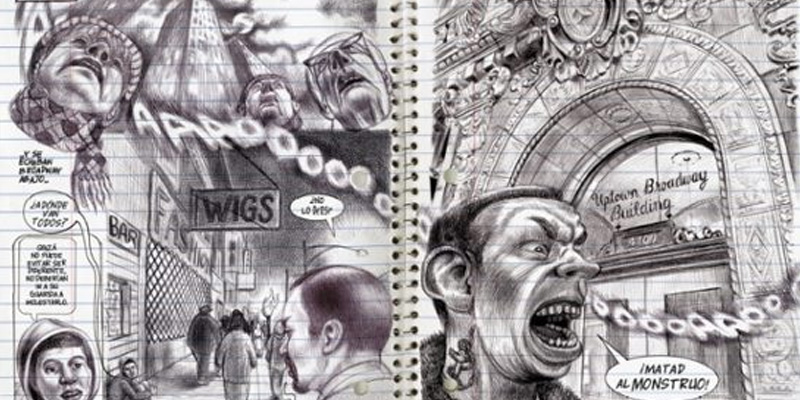 Wewnętrzna strona z My Favorite Thing Is Monsters (tom 1), Emil Ferris