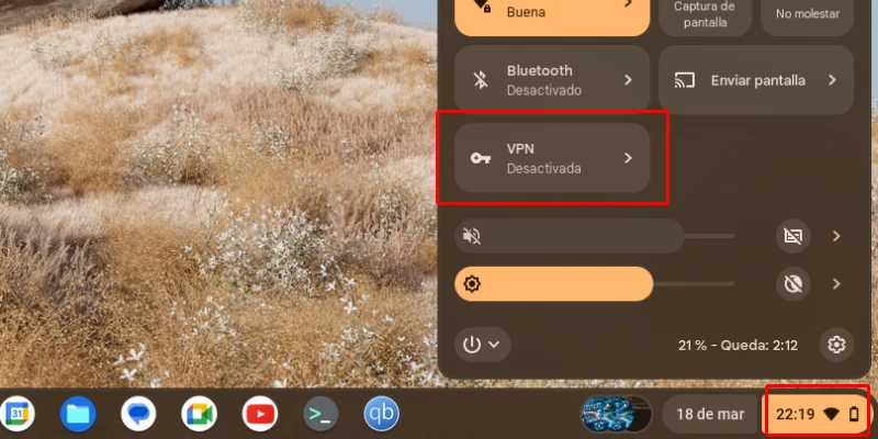 Aceder à VPN no ChromeOS