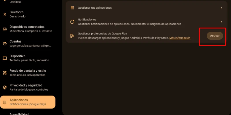 How to disable Android apps on Chromebook