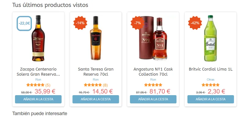 Personalizzazione ecommerce: ultimi prodotti visti