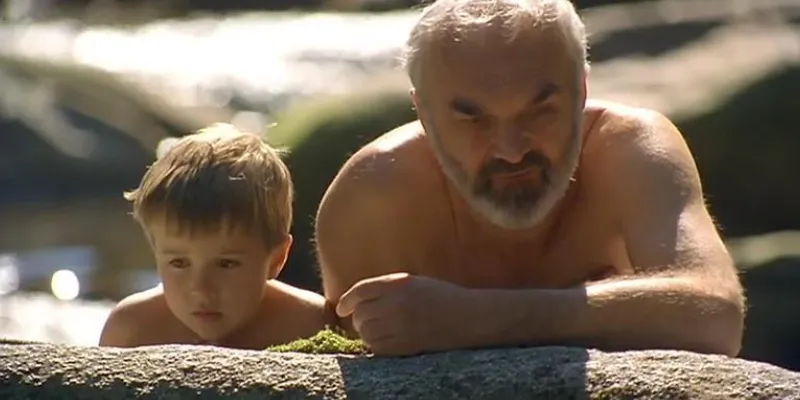 Kolya and Louka on the beach