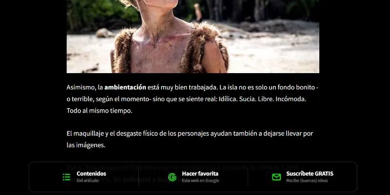 Faldón web inferior, fijo y con 3 funcionalidades