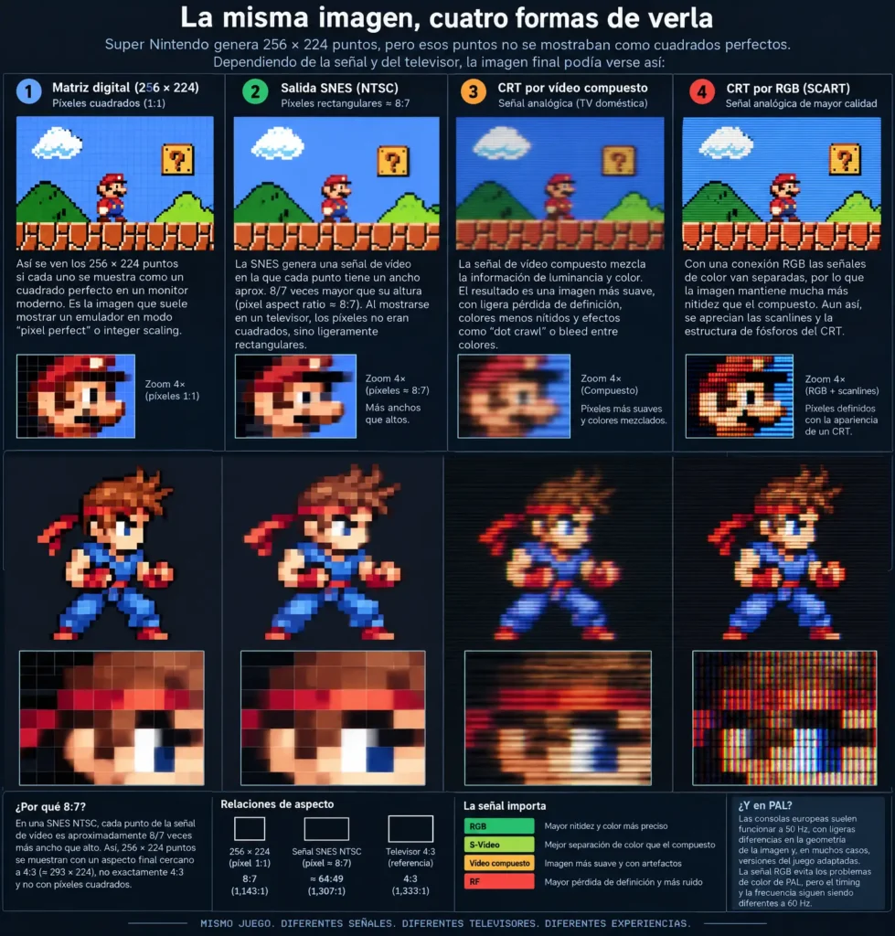 Diferencias visualización CRT