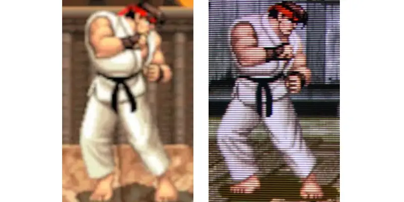 Sprite CRT señal RGB vs cumpuesta