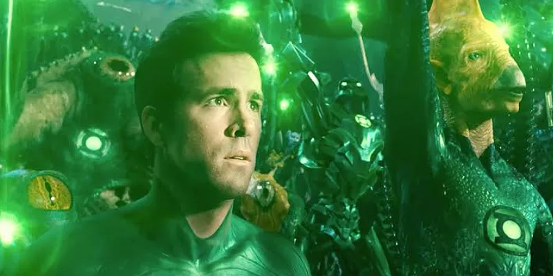 Ryan Reynolds haciendo de Green Lantern