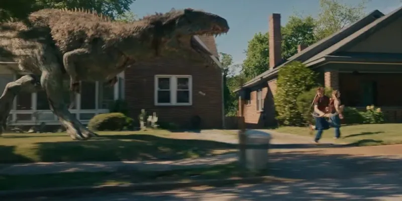 Huida del T-Rex en The End of Oak Street